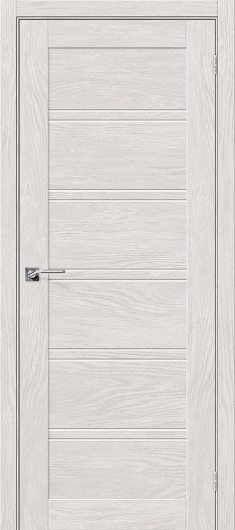 Межкомнатная дверь с эко шпоном el`PORTA Легно-28 Chalet Blanc остекленная — фото 1