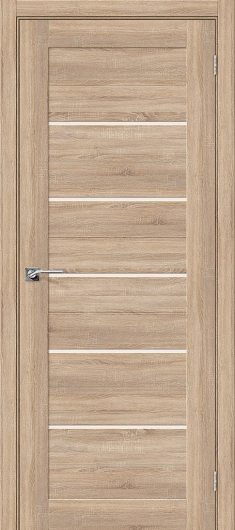 Межкомнатная дверь с эко шпоном Порта-22 Light Sonoma остекленная — фото 1