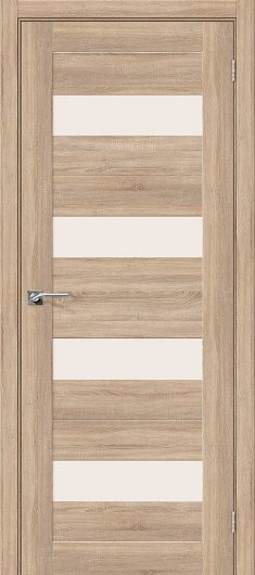Межкомнатная дверь с эко шпоном Порта-23 Light Sonoma остекленная — фото 1