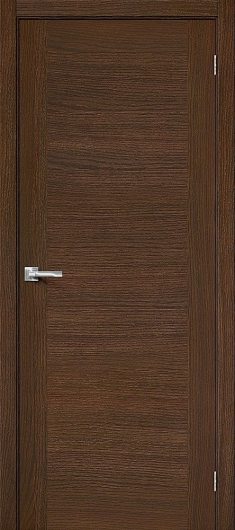 Межкомнатная дверь с эко шпоном MR.WOOD Вуд Флэт-1V1 Golden Oak глухая — фото 1