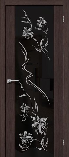 Межкомнатная дверь с эко шпоном el`PORTA S-13 Print Wenge Veralinga остекленная — фото 1