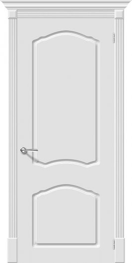 Межкомнатная эмалированная дверь Браво Cкинни-30 Whitey глухая — фото 1