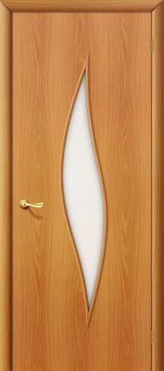 Межкомнатная ламинированная дверь Браво 12С Л-12 (МиланОрех) остекленная — фото 1