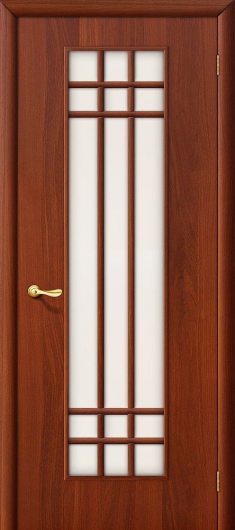 Межкомнатная ламинированная дверь Браво 16С Л-11 (ИталОрех) остекленная — фото 1