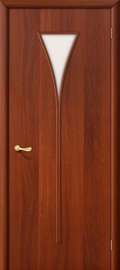 Межкомнатная ламинированная дверь Браво 3С Л-11 (ИталОрех) остекленная — фото 1
