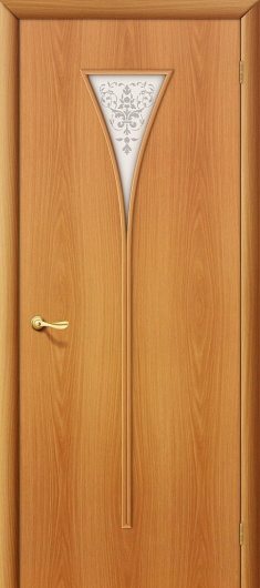 Межкомнатная ламинированная дверь Браво 3Х Л-12 (МиланОрех) остекленная — фото 1