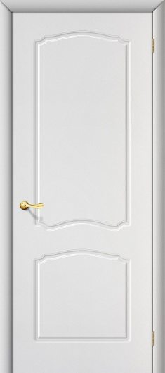 Межкомнатная дверь с ПВХ-пленкой Альфа П-23 (Белый) ПВХ остекленная — фото 1