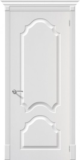Межкомнатная дверь с ПВХ-пленкой Браво Скинни-32 П-24 (Белый) глухая — фото 1