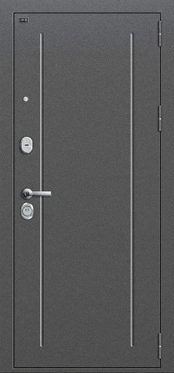 Входная дверь Groff Т2-220_New Антик Серебро/Wenge Veralinga глухая — фото 1