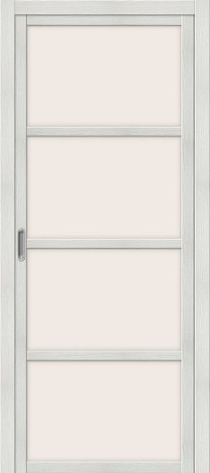 Межкомнатная дверь с эко шпоном el`PORTA Твигги V4 Bianco Veralinga остекленная — фото 1