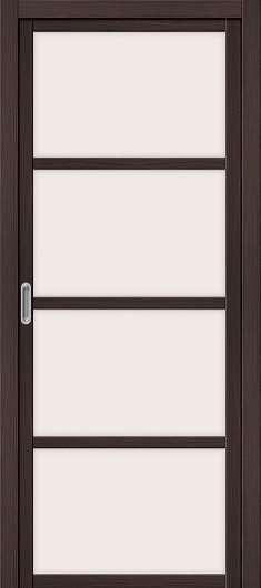 Межкомнатная дверь с эко шпоном el`PORTA Твигги V4 Wenge Veralinga остекленная — фото 1