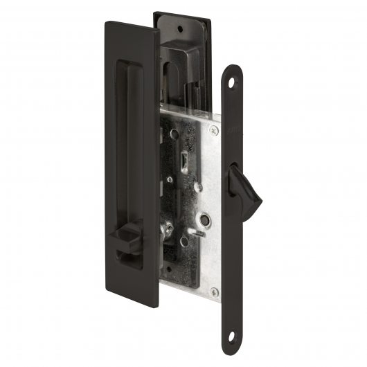 Защелка с ручками для раздвижных дверей SH.SLQ152.011 (Soft LINE SLQ-011) BL черный — фото 1