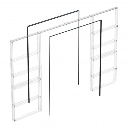 Комплект для обрамления пенала для двухстворчатой двери SLD.Comfort-PENAL frame 1800/2900 BL — фото 1