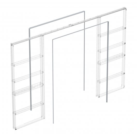 Комплект для обрамления пенала для двухстворчатой двери SLD.Comfort-PENAL frame 1800/2900 AL — фото 1