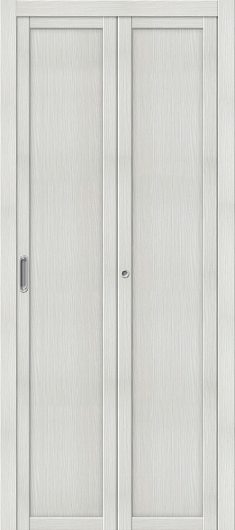 Межкомнатная складная дверь с эко шпоном el`PORTA Твигги M1 Bianco Veralinga глухая — фото 1