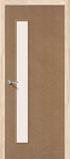 Строительная ламинированная дверь Браво Гост-3 МДФ остекленная — фото 1