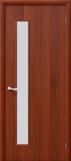 Межкомнатная ламинированная дверь Браво Гост ПО-1 Л-11 (ИталОрех) остекленная — фото 1