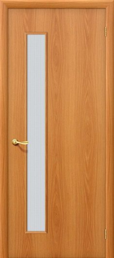Межкомнатная ламинированная дверь Браво Гост ПО-1 Л-12 (МиланОрех) остекленная — фото 1