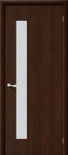 Межкомнатная ламинированная дверь Браво Гост ПО-1 Л-13 (Венге) остекленная — фото 1