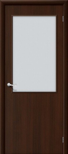 Межкомнатная ламинированная дверь Браво Гост ПО-2 Л-13 (Венге) остекленная — фото 1