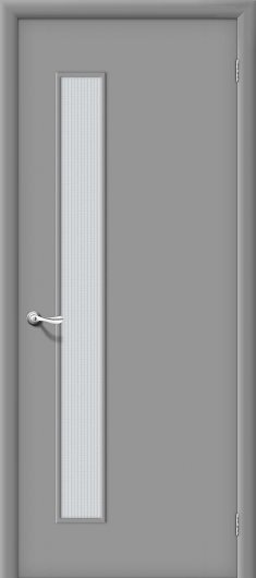 Межкомнатная ламинированная дверь Браво Гост ПО-1 Л-16 (Серый) остекленная — фото 1
