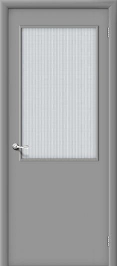 Межкомнатная ламинированная дверь Браво Гост ПО-2 Л-16 (Серый) остекленная — фото 1
