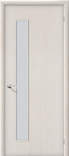 Межкомнатная ламинированная дверь Браво Гост ПО-1 Л-21 (БелДуб) остекленная — фото 1
