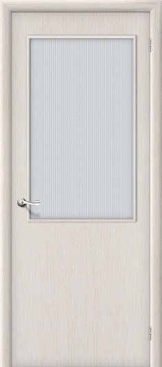 Межкомнатная ламинированная дверь Браво Гост ПО-2 Л-21 (БелДуб) остекленная — фото 1