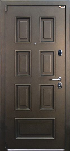 Входная дверь ARMA Домино New Муар темно-коричневый — фото 1