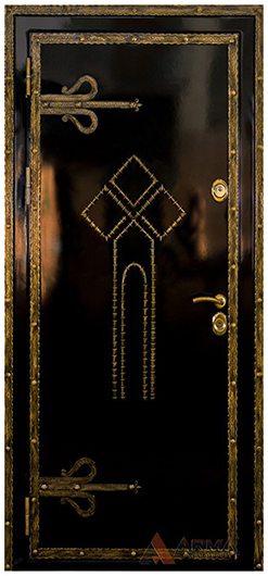 Входная дверь ARMA Камелот Муар Черный — фото 1