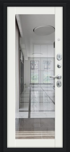 Входная дверь Браво Флэш Kale Букле черное/Off-white — фото 2