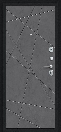 Входная дверь Браво Граффити-5 Букле черное/Slate Art металл/панель — фото 2