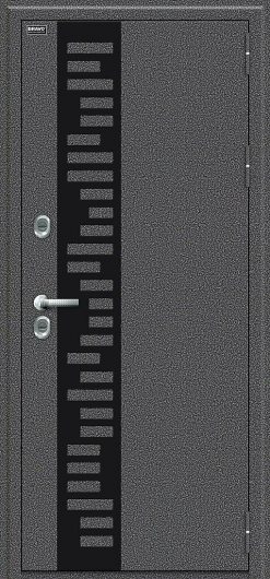 Межкомнатная шпонированная дверь Luxor Гера-2 (багет) Дуб RAL 9010 остекленная — фото 1