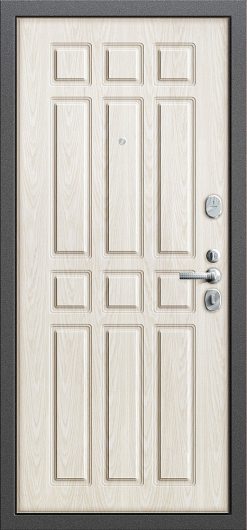 Входная дверь Groff Р2-205 Антик Серебро/П-25 (Беленый Дуб) глухая — фото 2