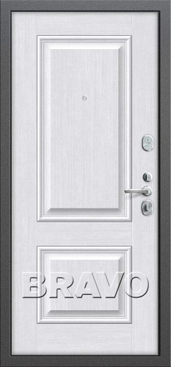 Входная дверь T2-232  Антик Серебро/Milk Oak — фото 2