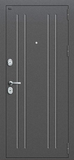 Входная дверь Groff T2-232 Антик Серебро/Virgin глухая — фото 1