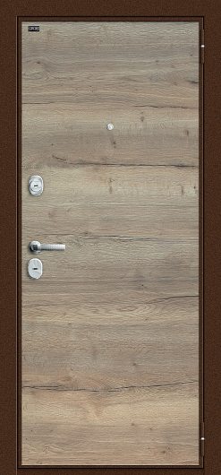 Входная дверь Groff Т3-300 Tobacco Oak/Natural Oak глухая — фото 1