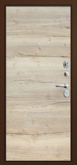 Входная дверь Groff Т3-300 Tobacco Oak/Natural Oak глухая — фото 2