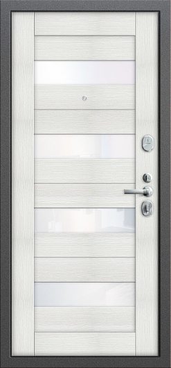 Входная дверь Groff Т2-223 Антик Серебро/Bianco Veralinga глухая — фото 2