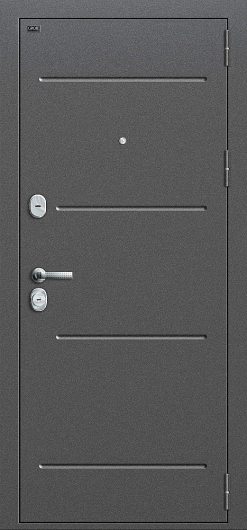 Входная дверь Groff Т2-223 Антик Серебро/Bianco Veralinga глухая — фото 1