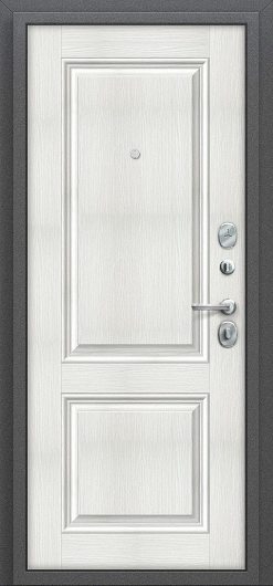 Входная дверь Браво Стиль Антик Серебро/Bianco Veralinga глухая — фото 2
