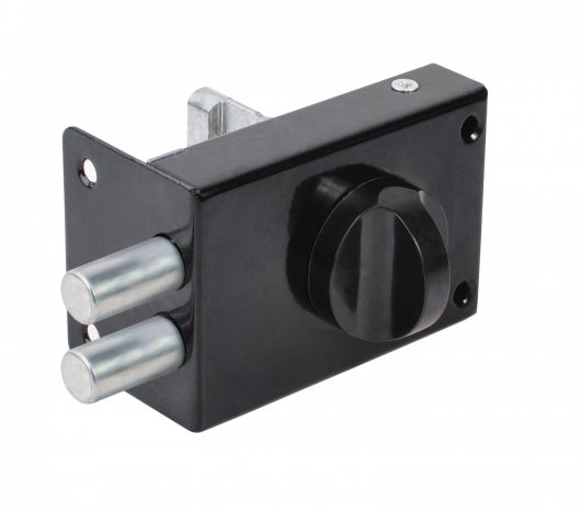 Замок накладной цилиндровый ЗН1 2Р черный — фото 1