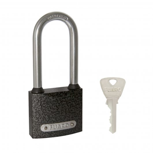 Замок навесной PL-UNI-0138-L (PL-01-38-L) 3key англ. /коробка — фото 1