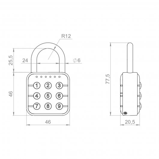 Замок навесной умный кодовый PL-SMART-CODE подвес — фото 1