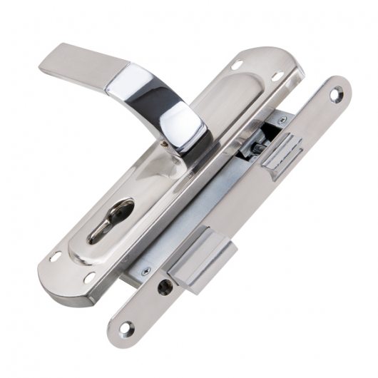 Корпус замка с ручкой LOCKSET25.ORION.5558-1 (KIT P25 5558 ORION) SN/CP мат.никель/хром — фото 1