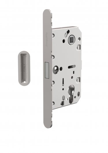 Замок межкомнатный магнитный под цилиндр с ответной планкой GRAVITY.PRO G02.196.50.85 MWSC ит.тисн  — фото 1