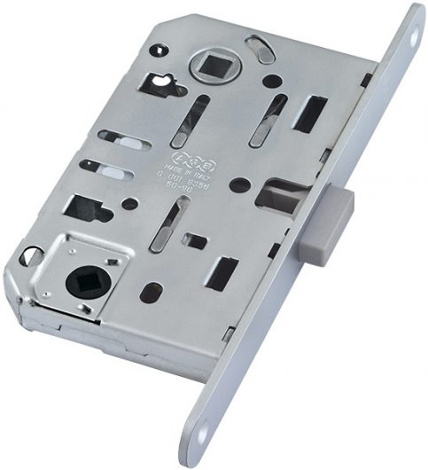 B06102.50.34 (=B04102,B05102) Защелка врезная WC (мат. хром) тех. уп. без отв. пл. MEDIANA POLARIS — фото 1