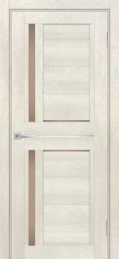 Межкомнатная дверь с эко шпоном Мариам Техно 804 Бьянко остекленная — фото 1