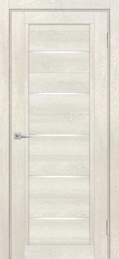 Межкомнатная дверь с эко шпоном Мариам Техно 809 Бьянко остекленная — фото 1