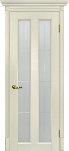 Межкомнатная дверь с эко шпоном Мариам Тоскана-5 Ваниль остекленная — фото 1